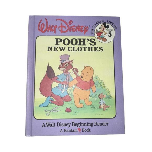 Other - Vintage 1986, Pooh’s New Clothes, Walt Disney, Fun-To-Read Library, Volume 5
